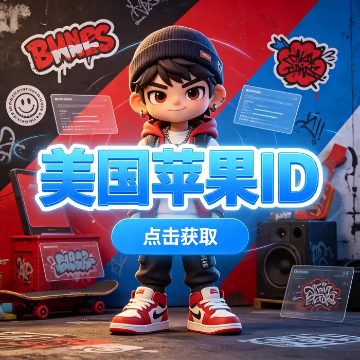 日本区Apple ID与日区App Store应用发现界面主题图，展示海外应用目录和数字内容探索